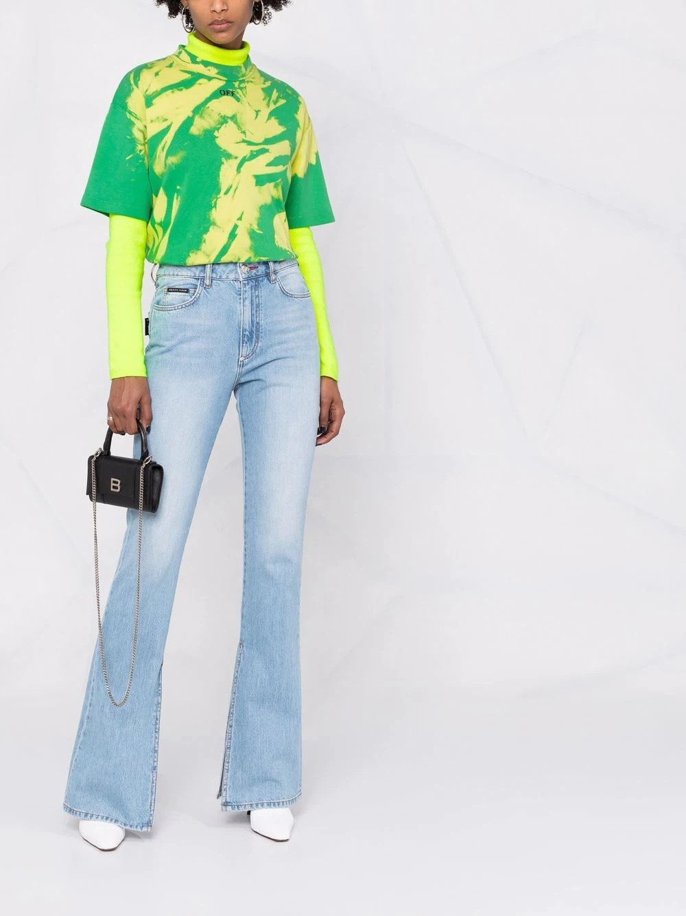 high-waisted flared jeans - 2