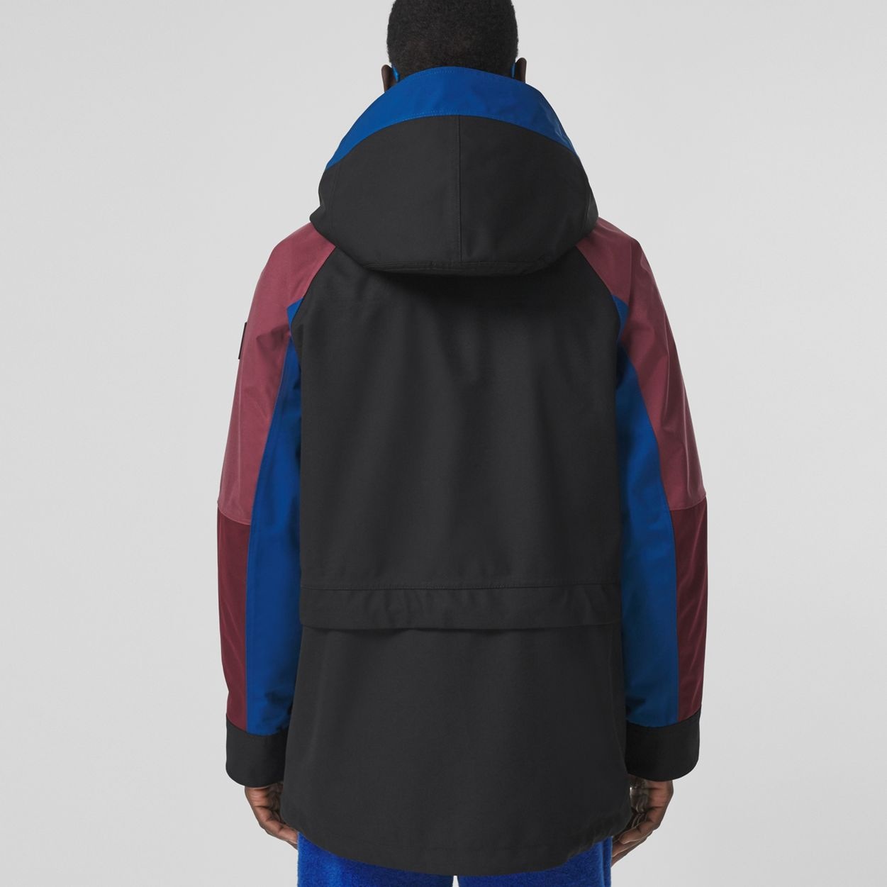 Detachable Hood Colour Block Technical Wool Jacket - 4