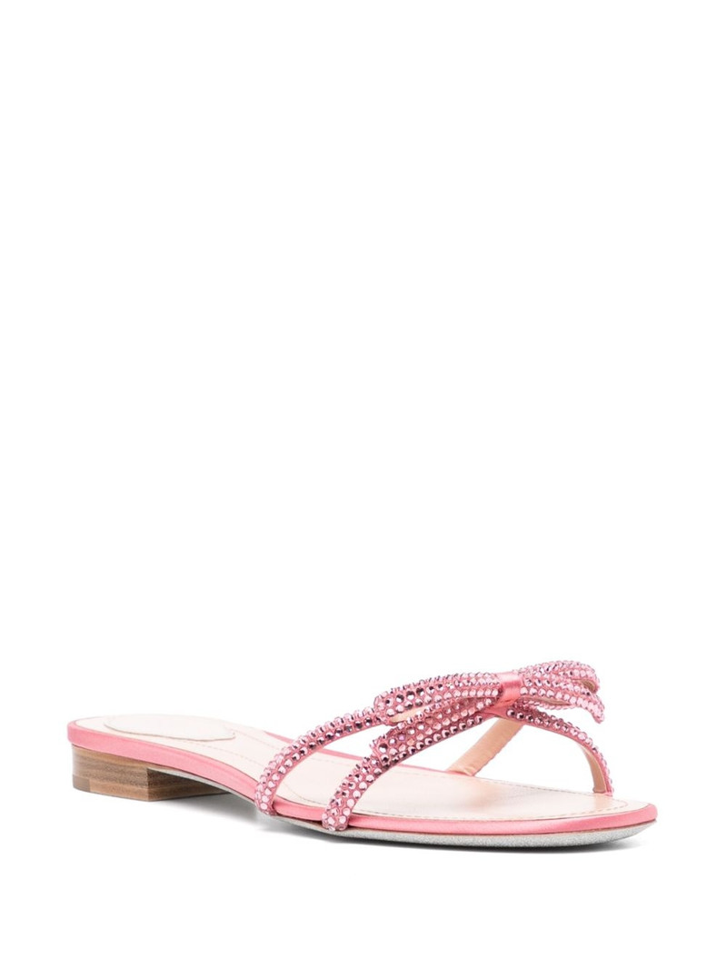 RENE CAOVILLA crystal embellishment sandals outlook