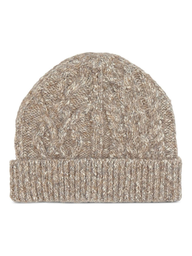 Isabel Marant Tolie cable-knit beanie outlook