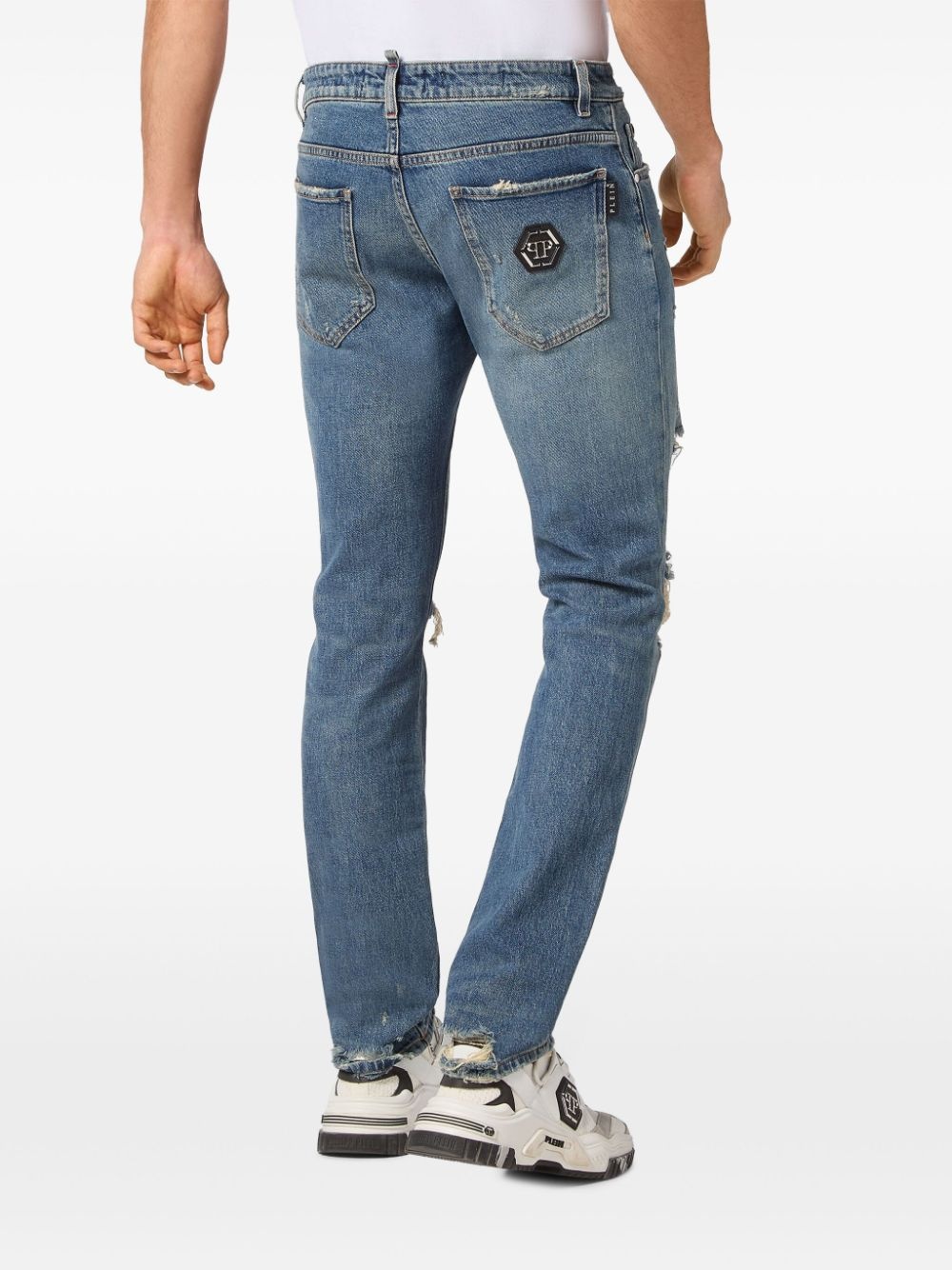 ripped-detail skinny jeans - 4