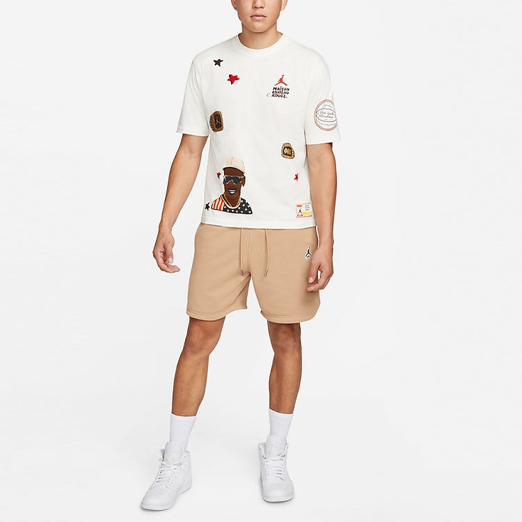 Air Jordan x Maison Chateau Rouge Crossover Tee 'White Red Brown' DJ9767-133 - 3