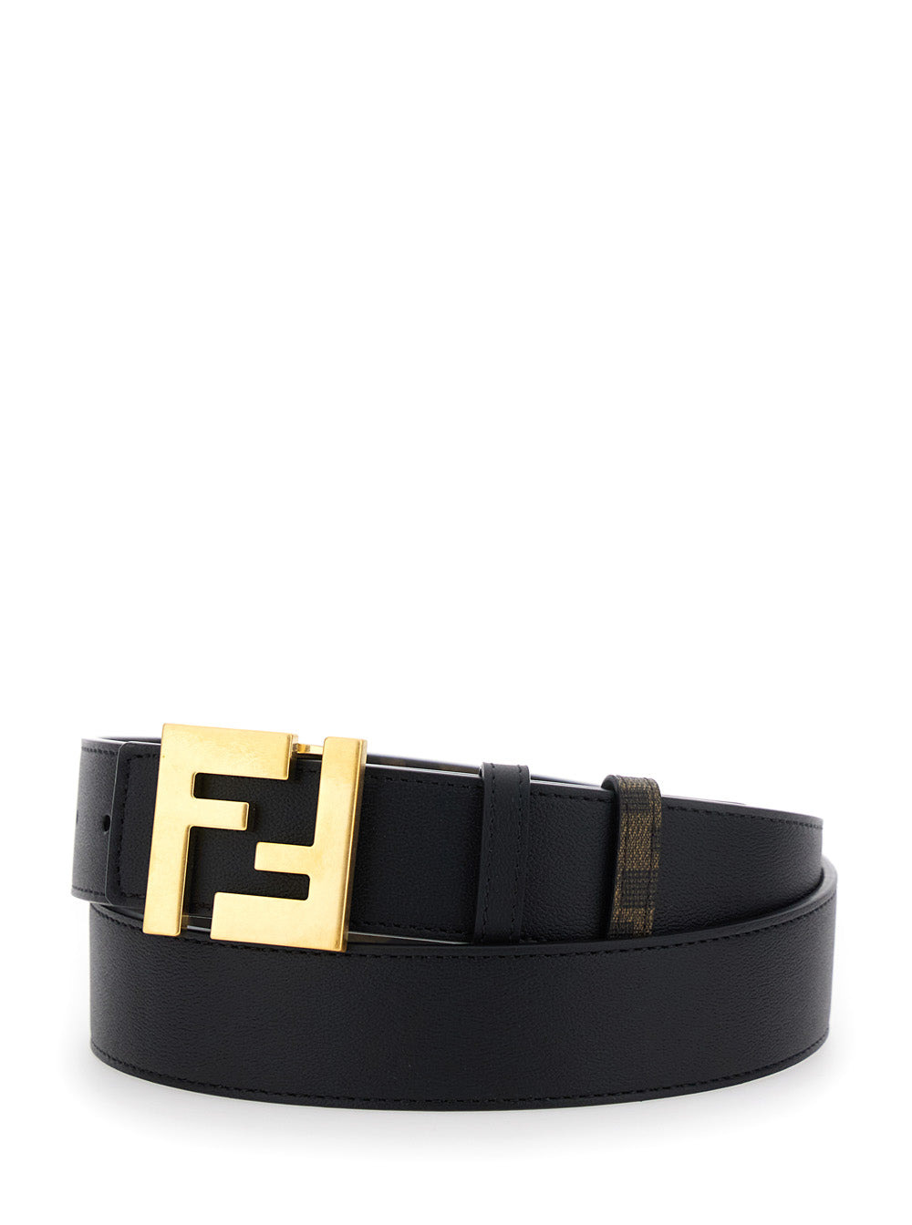 Fendi Men Brown Reversible Belt With Ff Buckle In Leather Man - 2