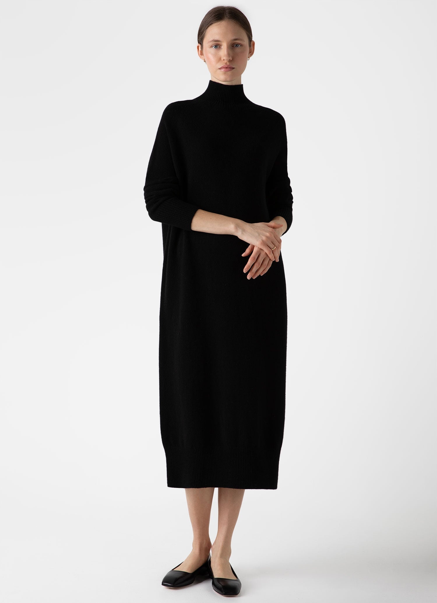 Lambswool Funnel Neck Dress - 2