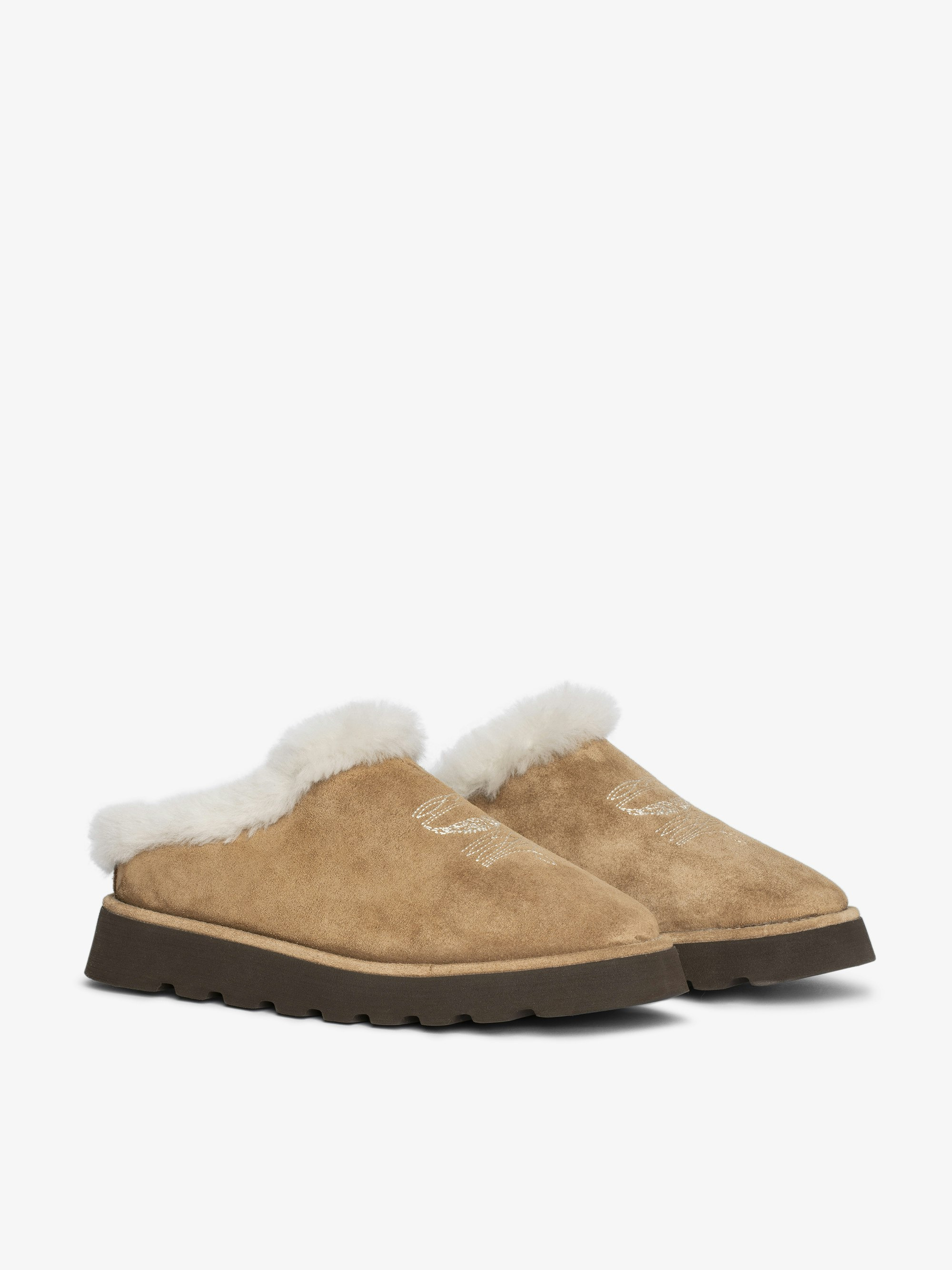 Teddy Shearling Mules - 3