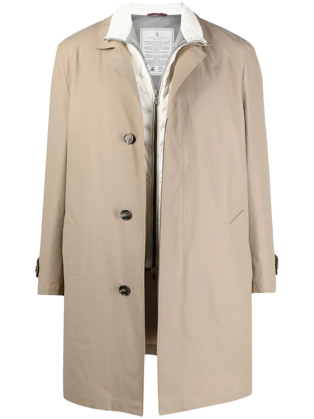 layered trench coat - 1