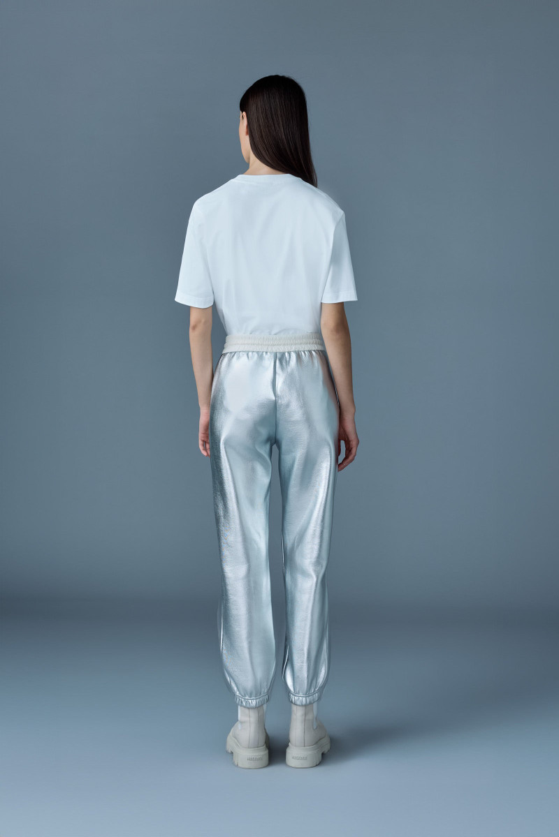 NEV-M Metallic finish double-face jersey sweatpants 4