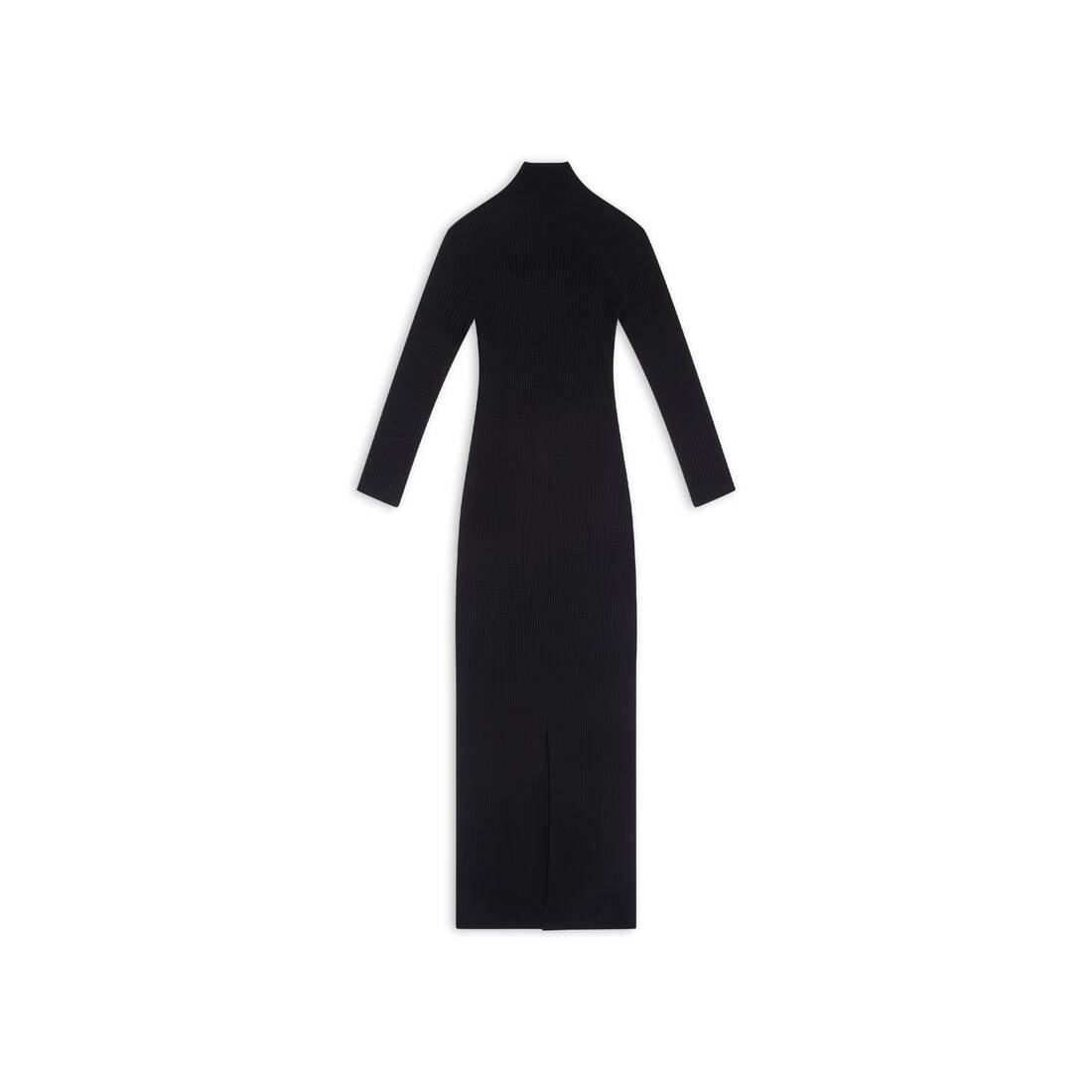 Women's Fitted Dress in Black - 5
