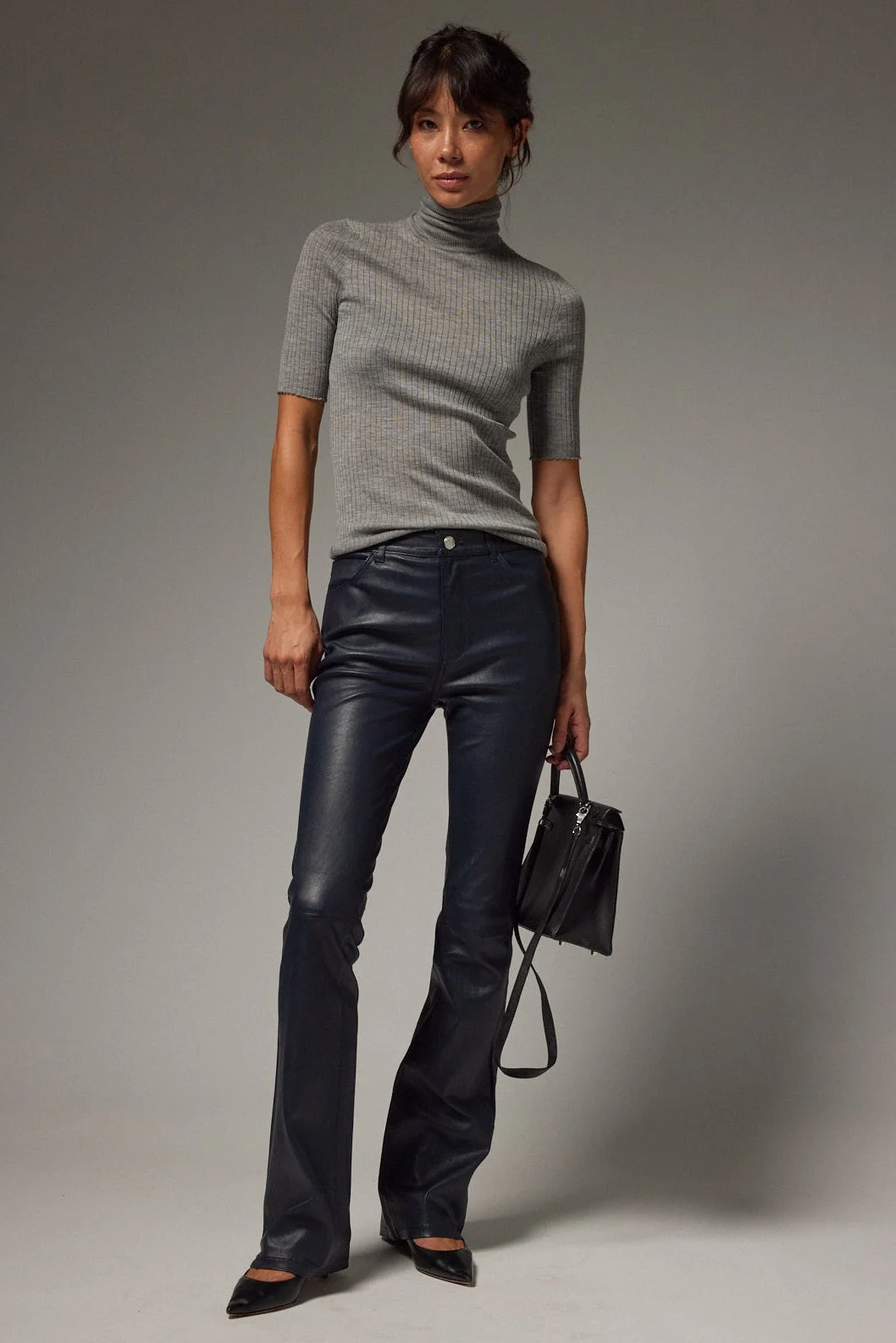5 POCKET LEATHER MICRO FLARE - 1