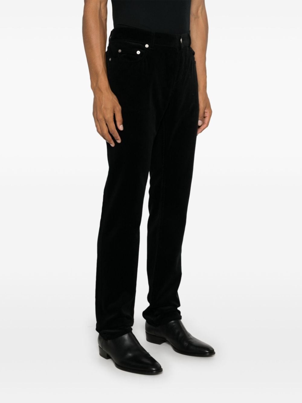slim-cut corduroy trousers - 3