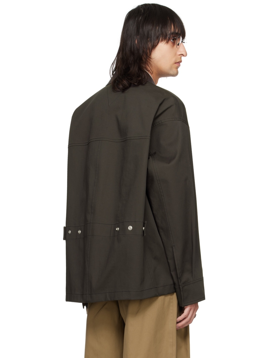 Brown Bicolor Jacket - 3
