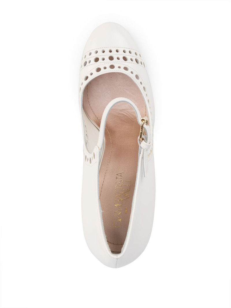 perforated leather Mary-Jane pumps 4