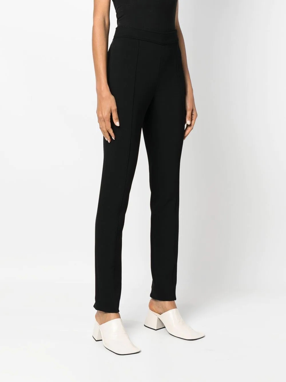 bi-stretch crepe slim trousers - 3