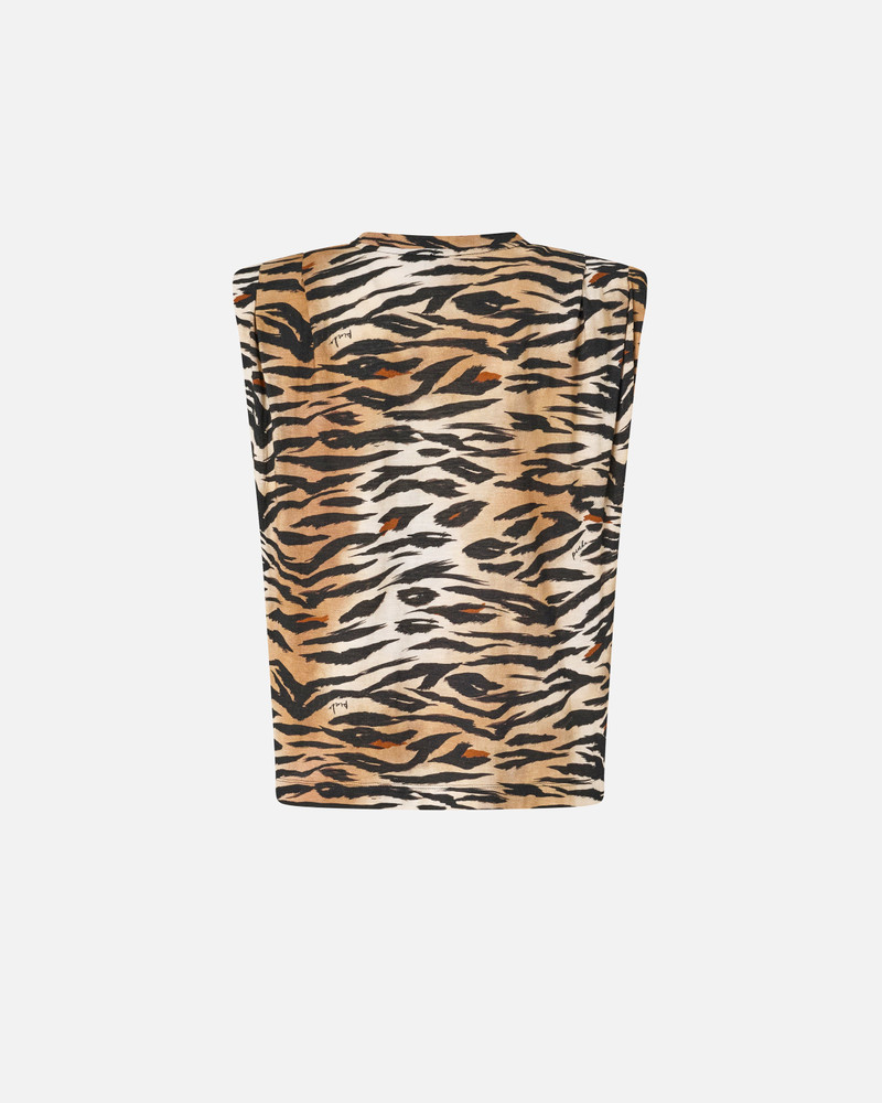 PINKO SLEEVELESS SWEATER WITH TIGER PRINT outlook