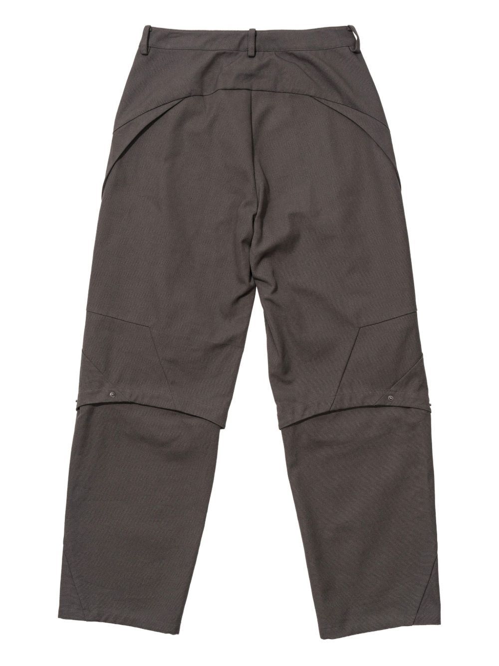 pleated panelled trousers - 3