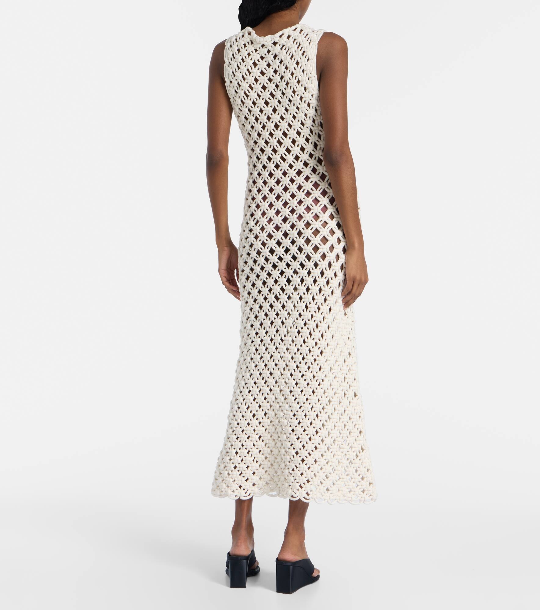 Open-knit cotton-blend maxi dress - 3