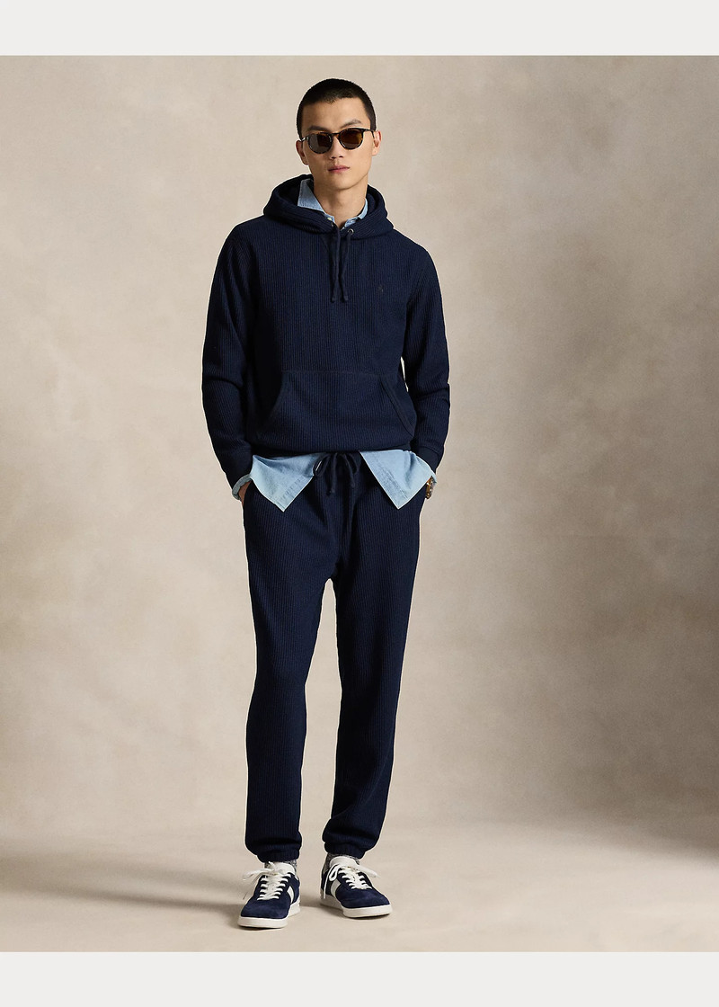 Waffle-Knit Fleece Hoodie 3