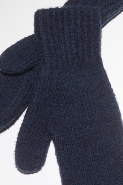Acne Studios Wool blend mittens - Navy outlook
