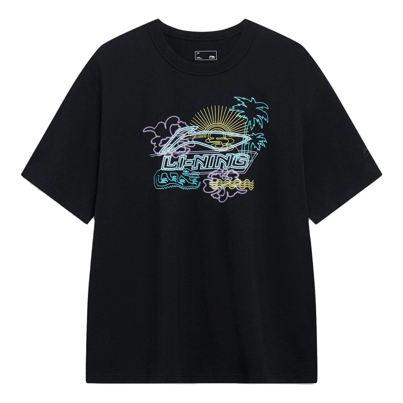 Li-Ning Graphic T-shirt 'Black' AHST175-4 - 1