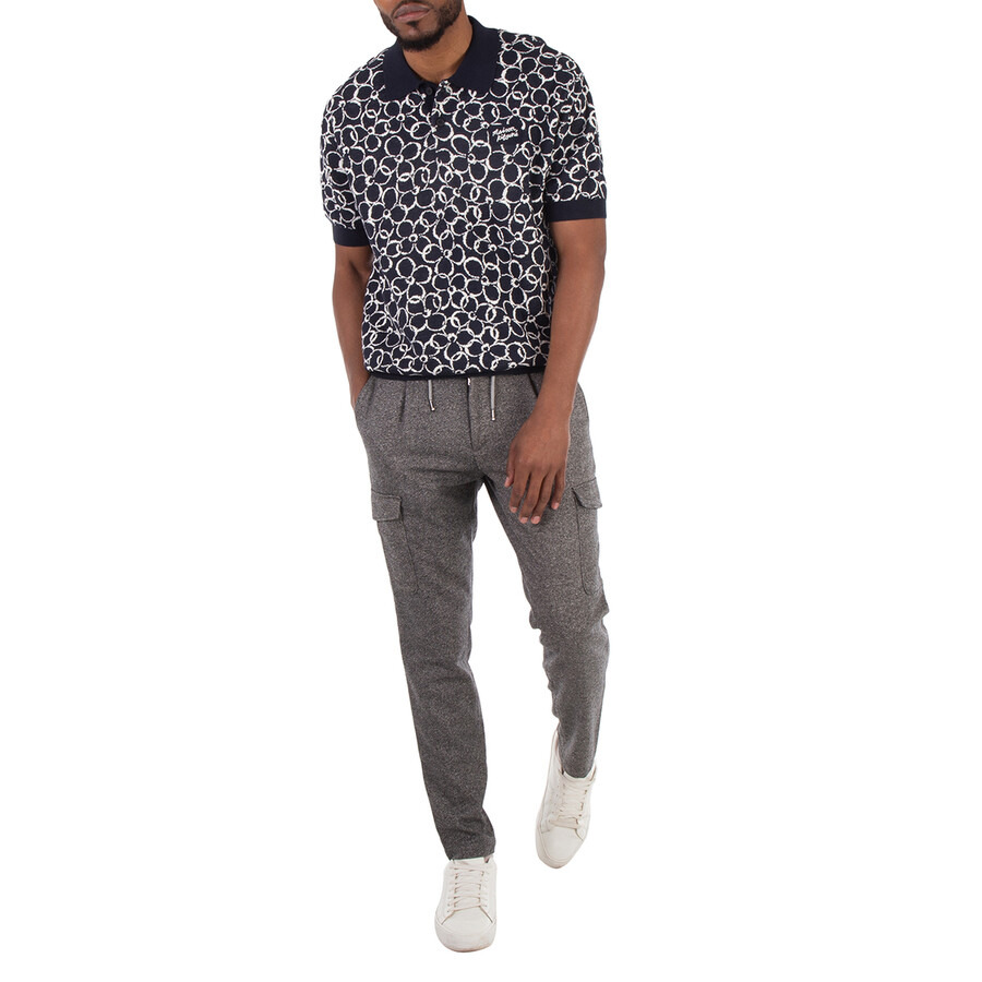 Maison Kitsune Abstract Daisy Jacquard Polo Shirt - 5