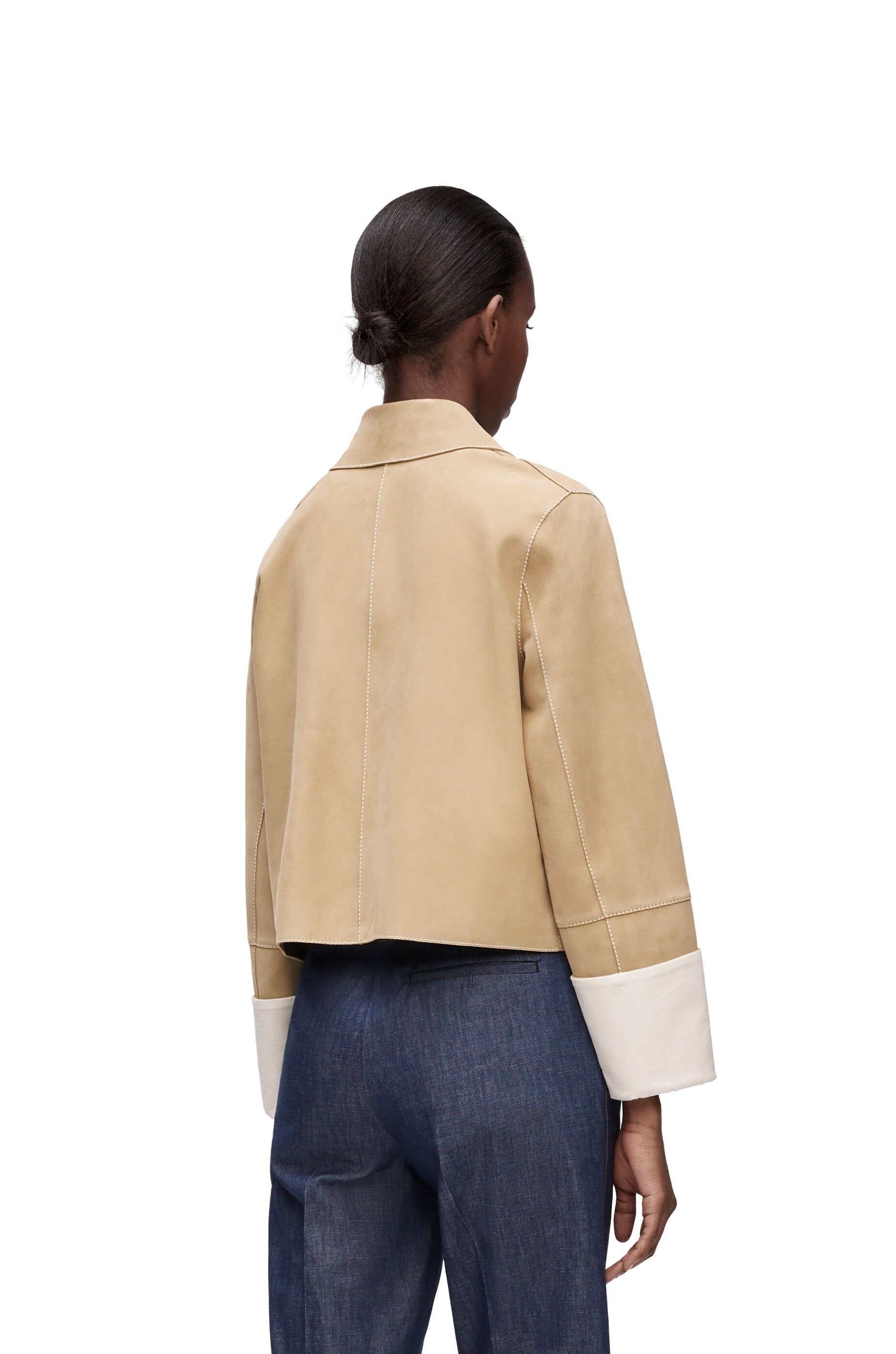 Button jacket in suede - 4