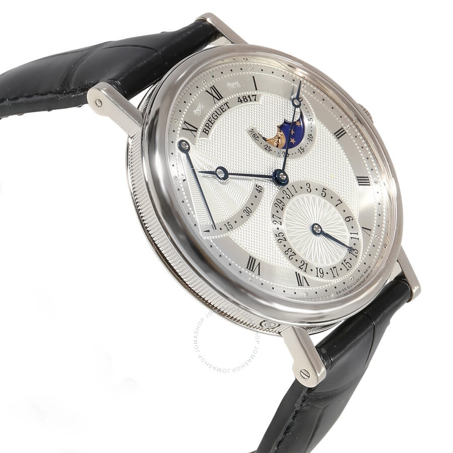 Pre-owned Breguet Classique Automatic Moon Phase Silver Dial Men's Watch 7137BB/11/9V9 - 3