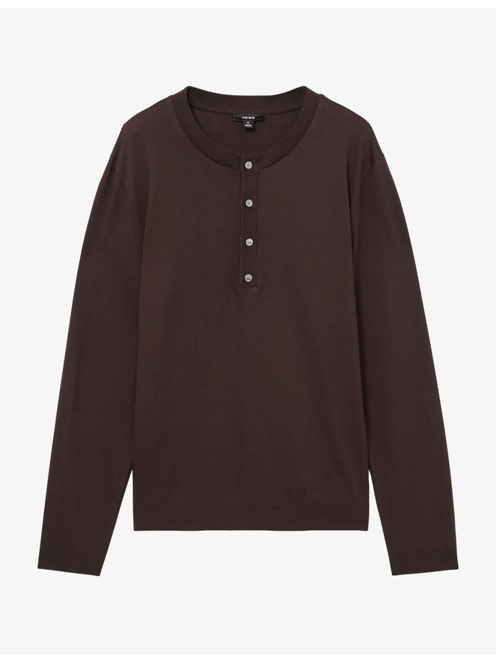 Newman Long-Sleeve Cotton-Blend Henley Top - 1