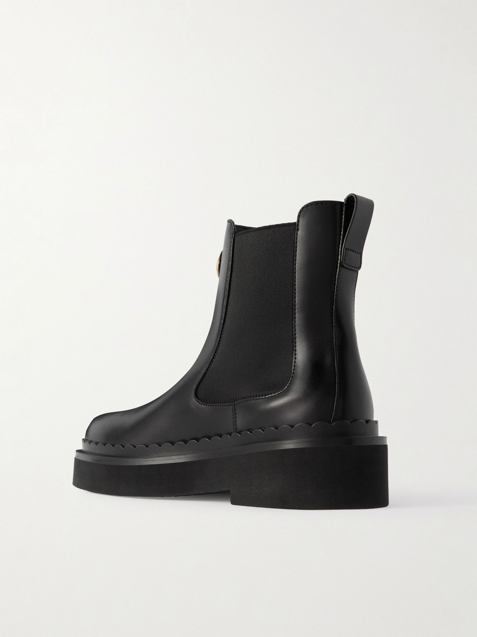 Beatle VLogo leather ankle boots Black - 3
