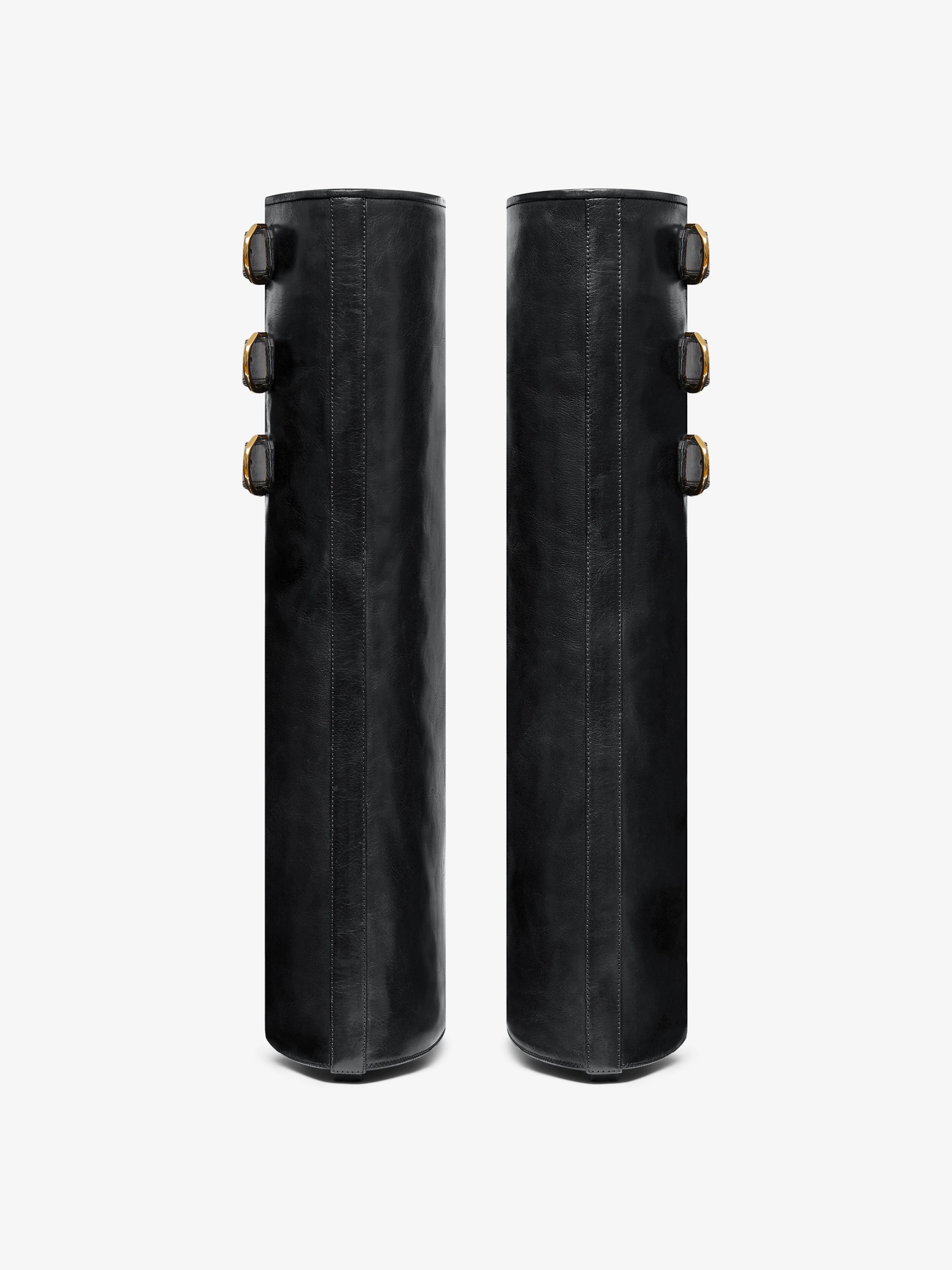 SHARK LOCK BUCKLES BOOTS IN LEATHER - 6