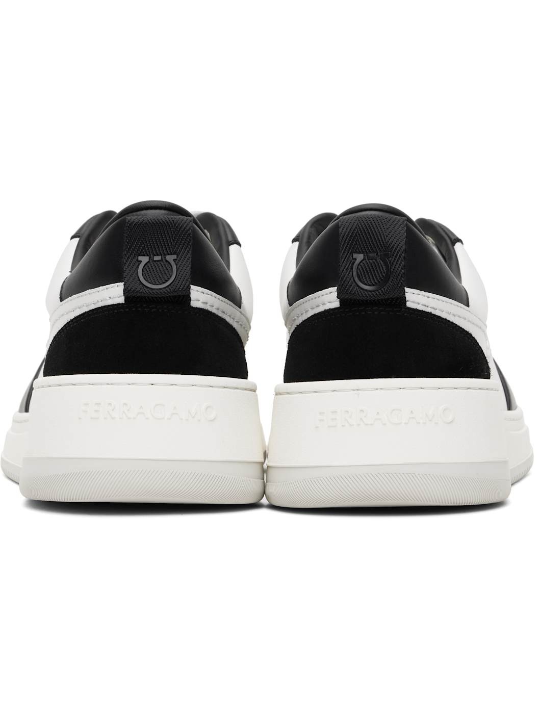 Black & White Suede Patch Skate Sneakers - 2