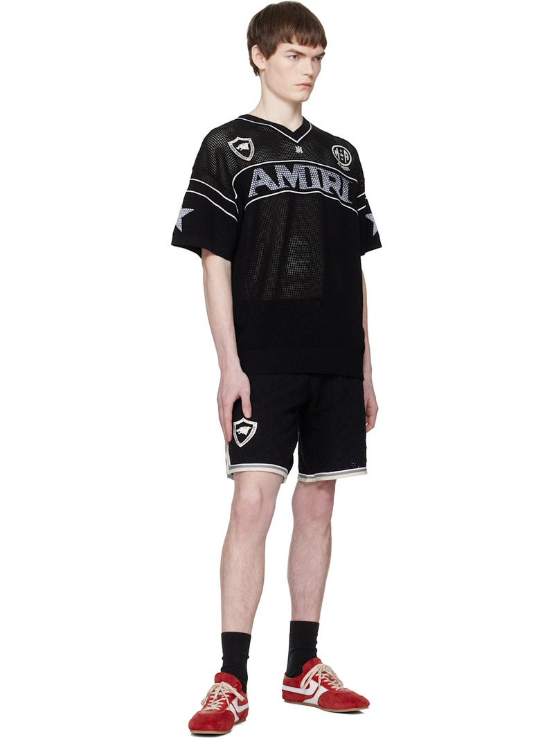 AMIRI Black 'Amiri' Sport Crest Shorts outlook