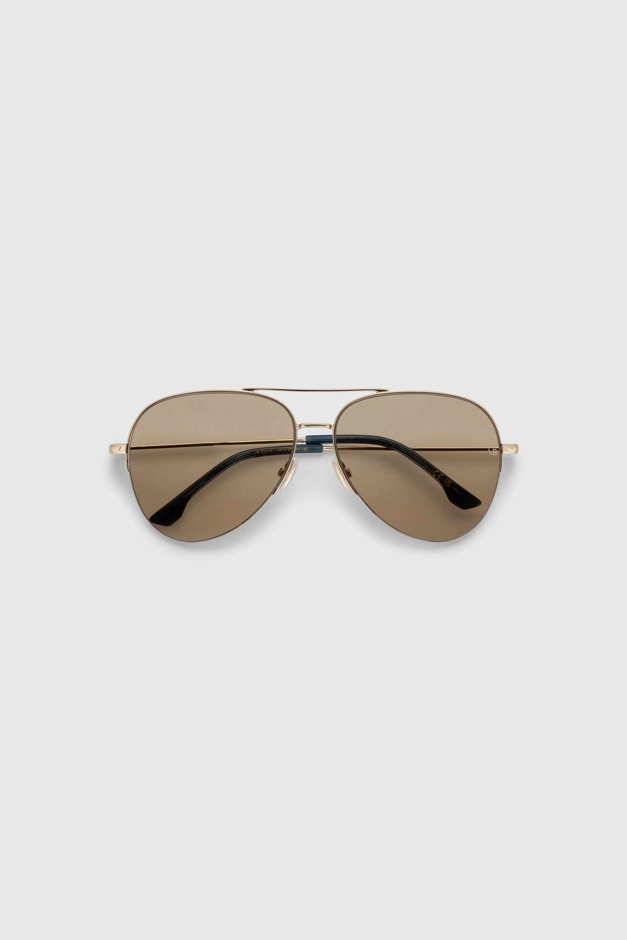 Fine Metal Pilot Sunglasses In Gold Blue - 1
