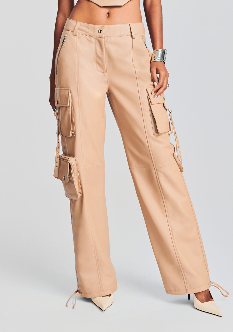 HONEY LEATHER PANT 1