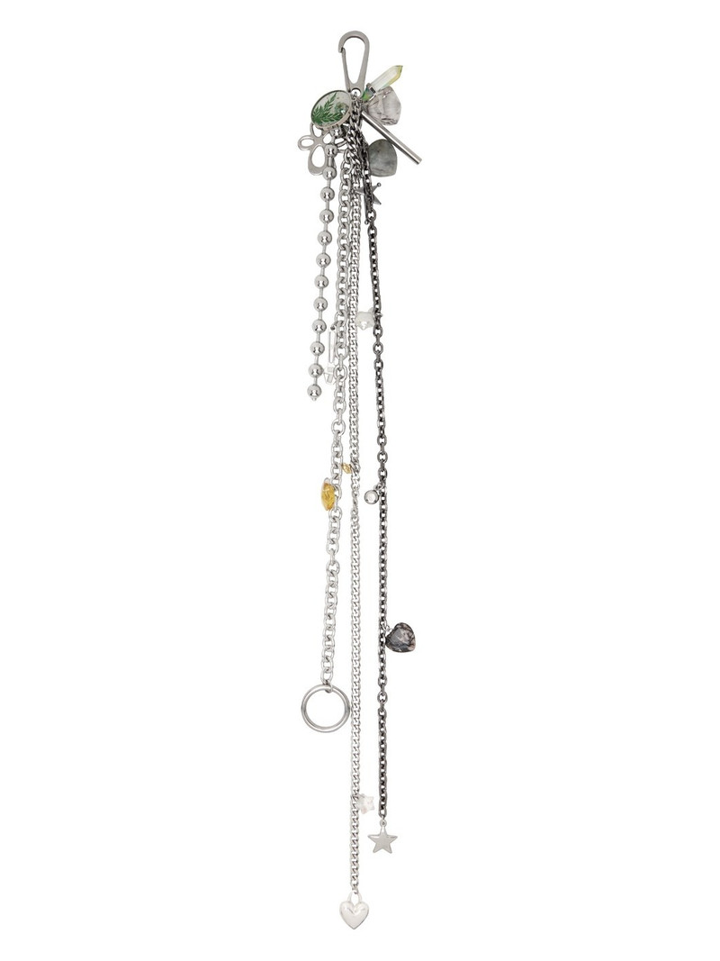 MARLAND BACKUS Silver & Gunmetal Chain Keychain outlook