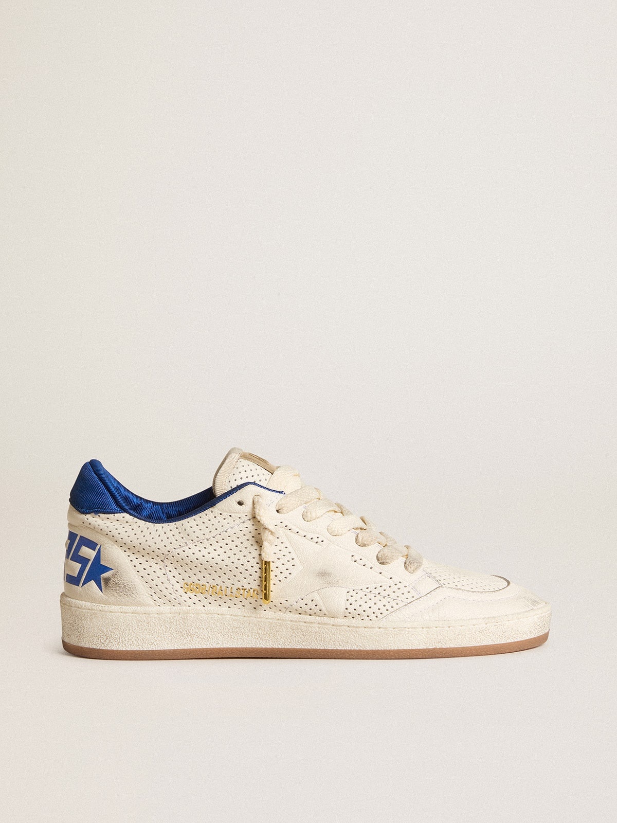 Ball Star in perforated nappa with white star and blue nylon heel tab - 1