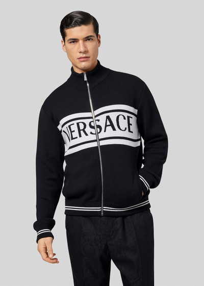 VERSACE Logo Wool Cardigan outlook