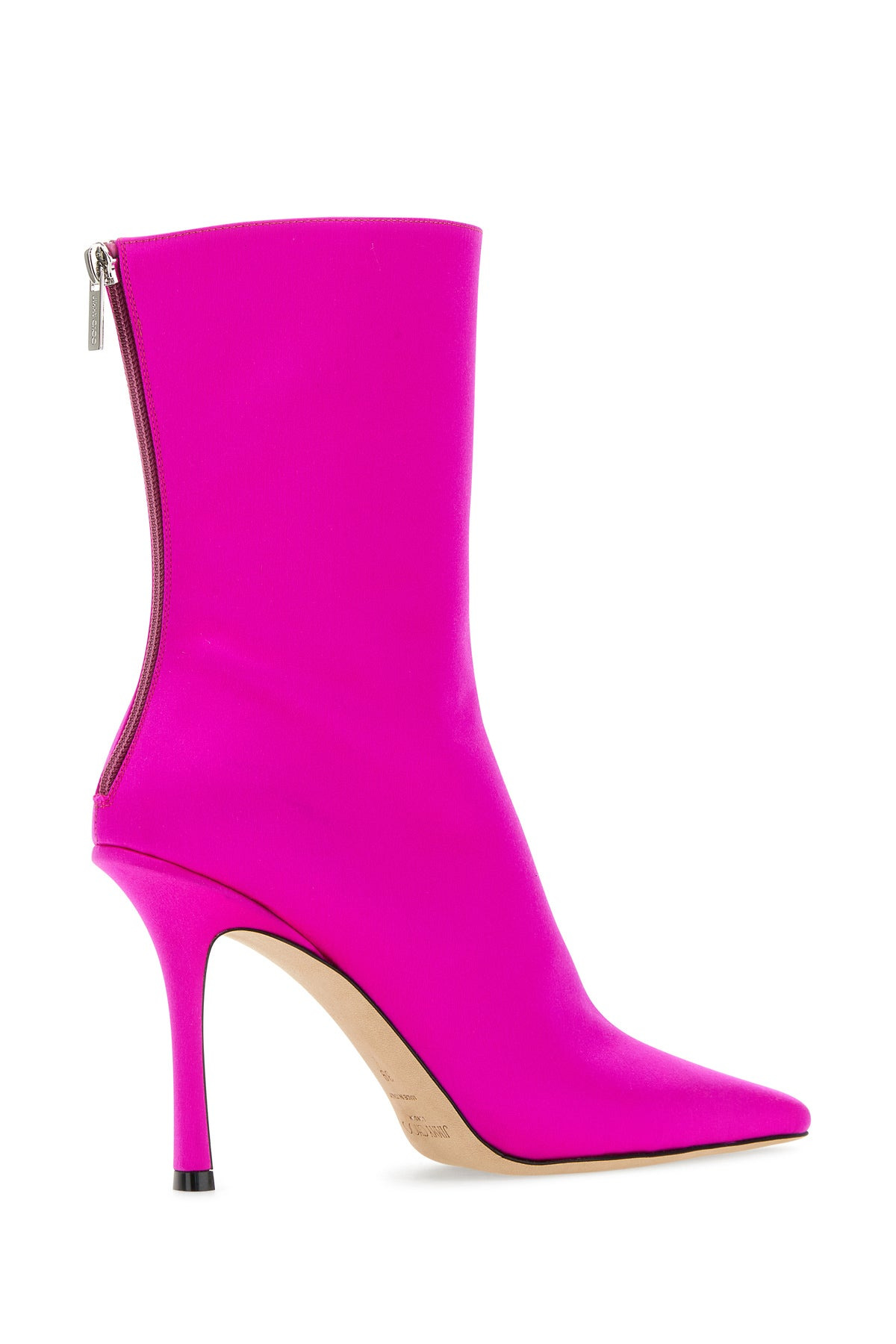Fuchsia satin ankle boots - 3