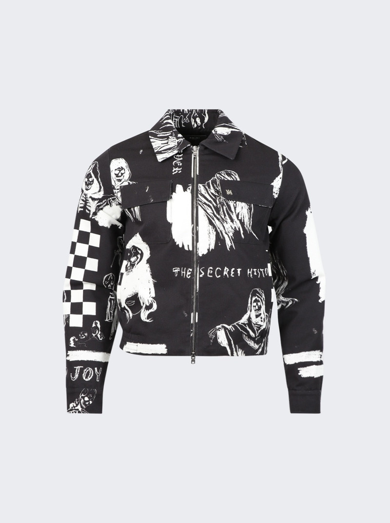 X Wes Lang Sketch Blouson Black And White 1
