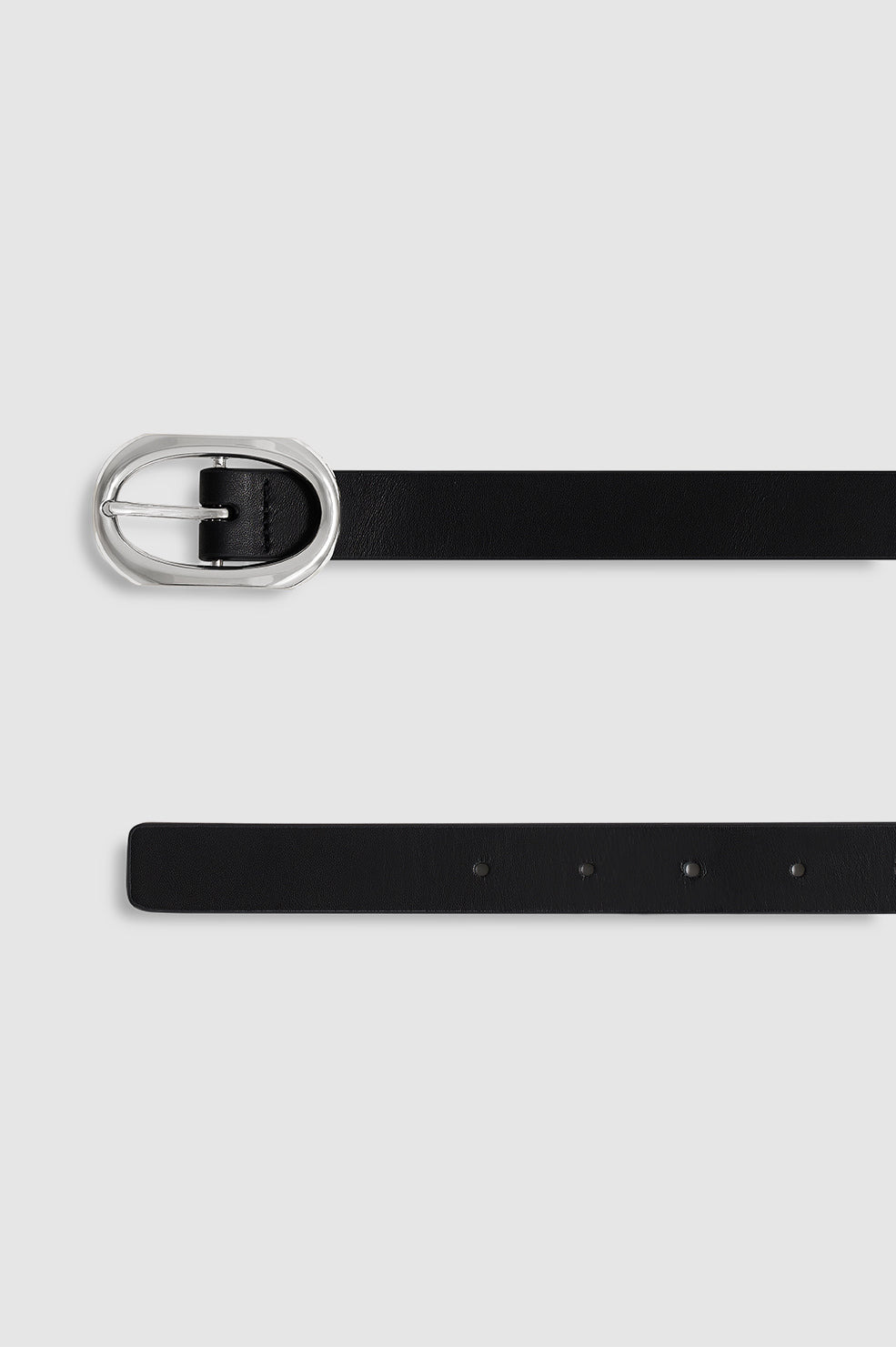 Small Signature Link Belt - Black With Silver - 3