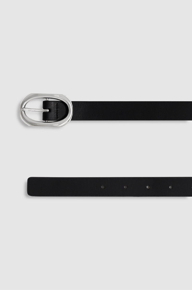 Small Signature Link Belt - Black With Silver 3