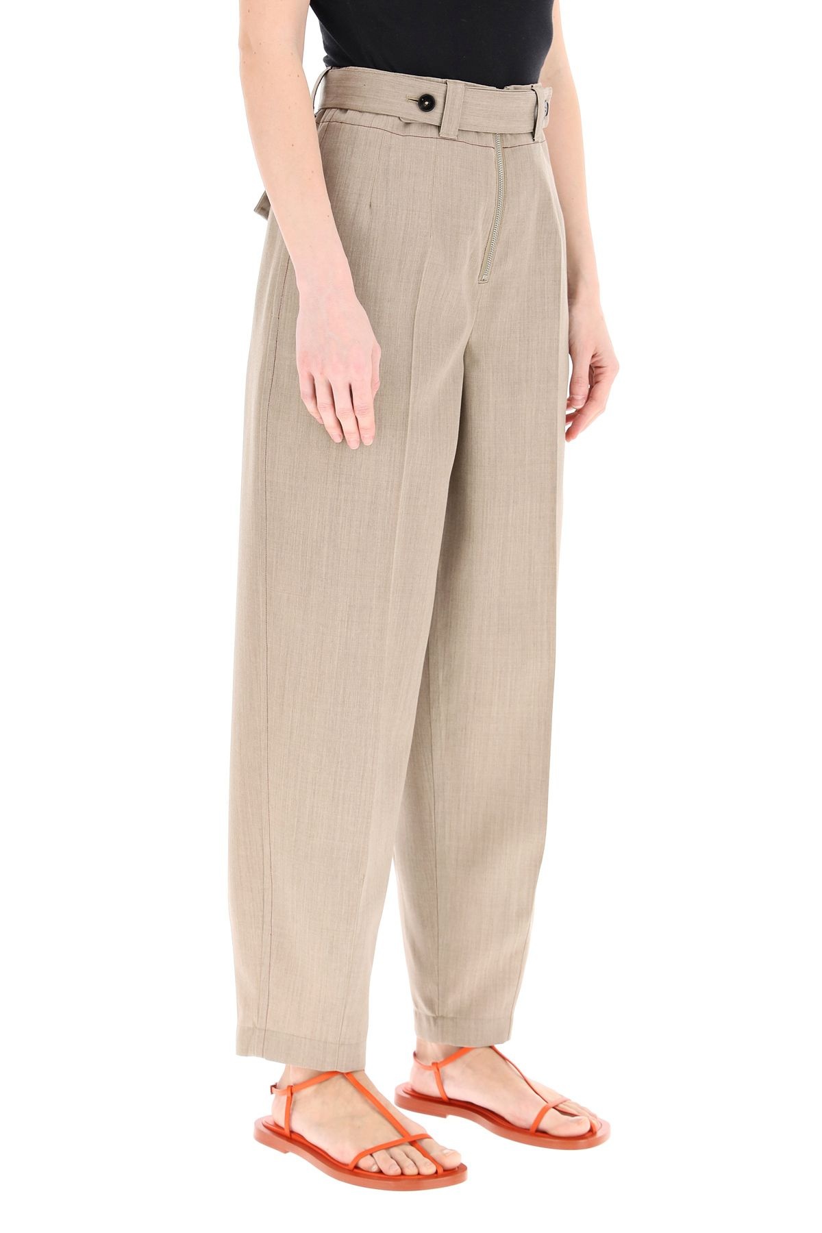 WOOL GRISAILLE TROUSERS - 3