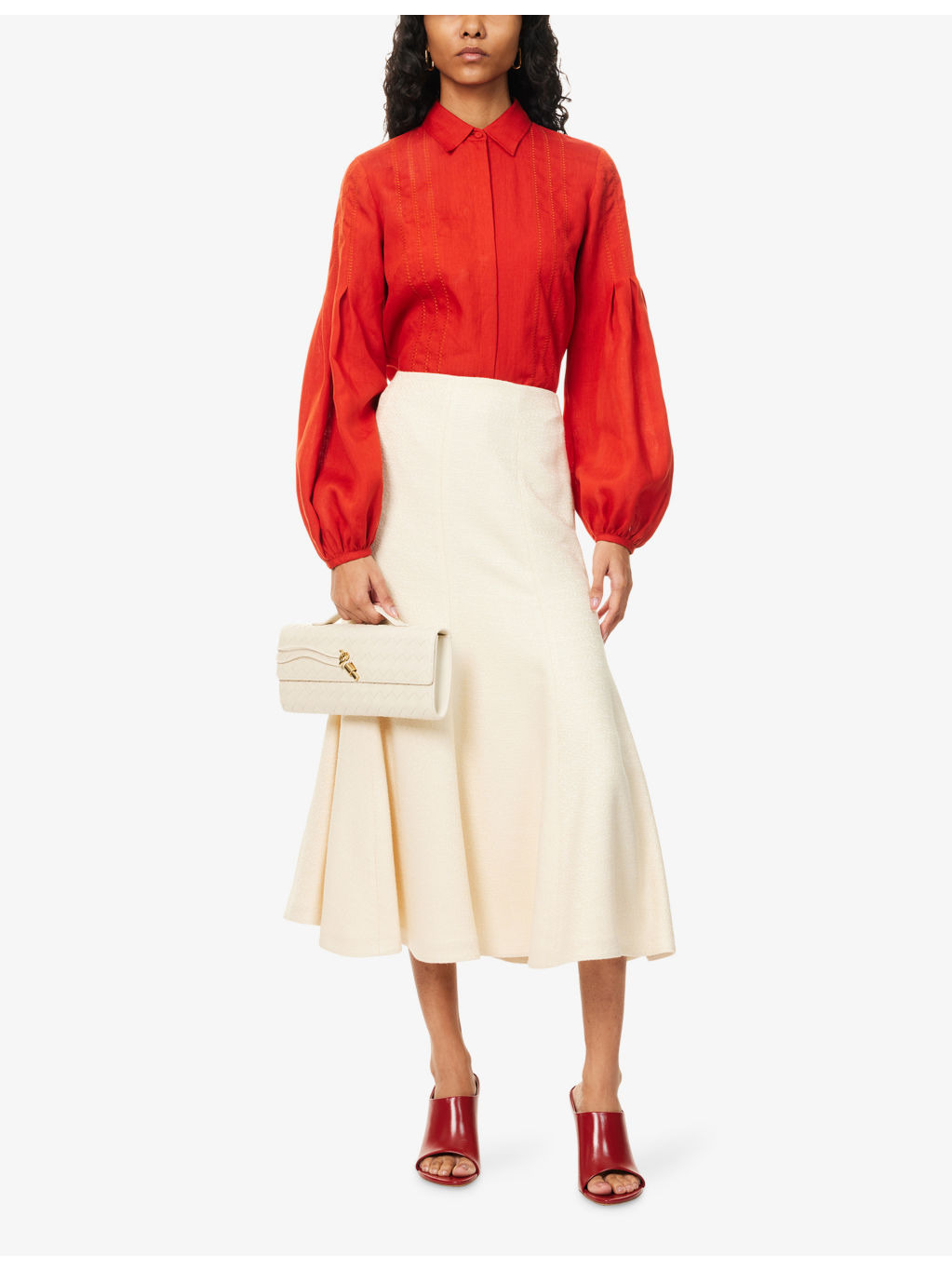 Inga Balloon-Sleeve Linen Blouse - 2