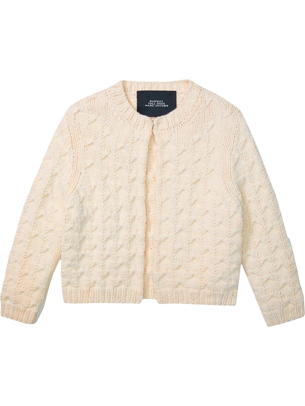 crew-neck knit cardigan - 1