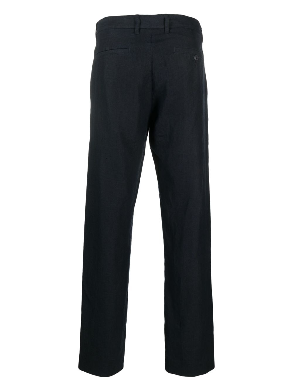 straight-leg hemp trousers - 2