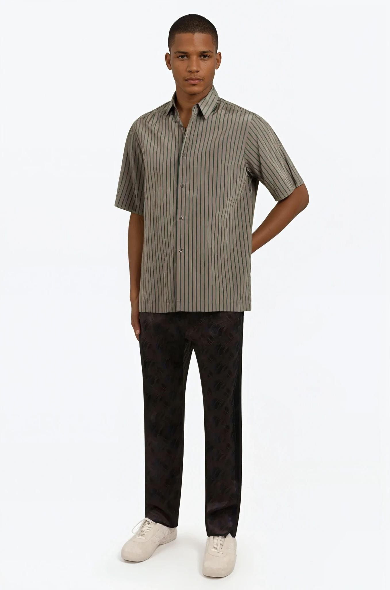 CLASEN STRIPE SHIRT | UMBER - 2