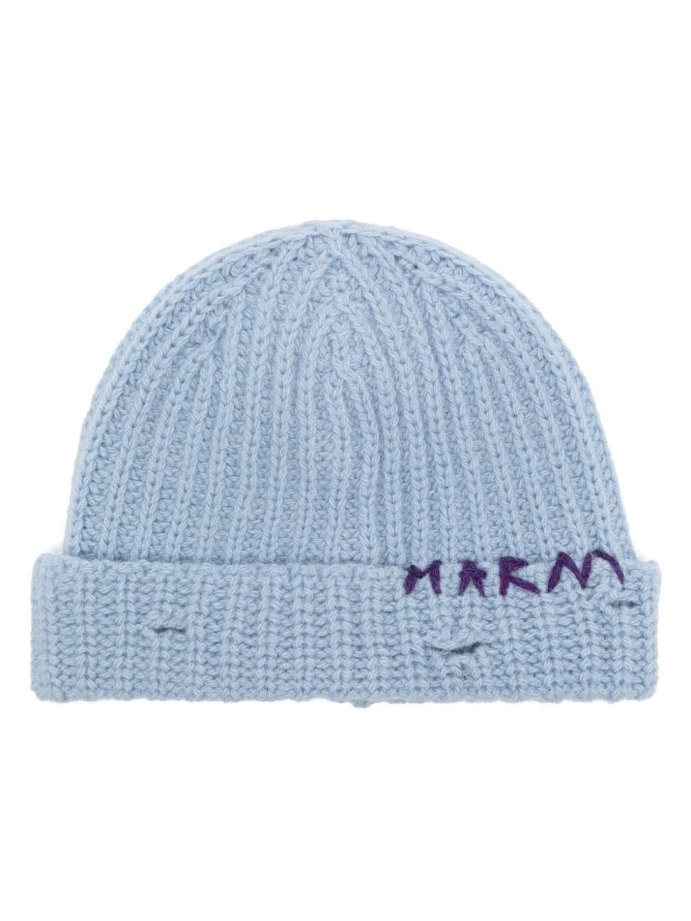 logo-embroidered beanie - 1