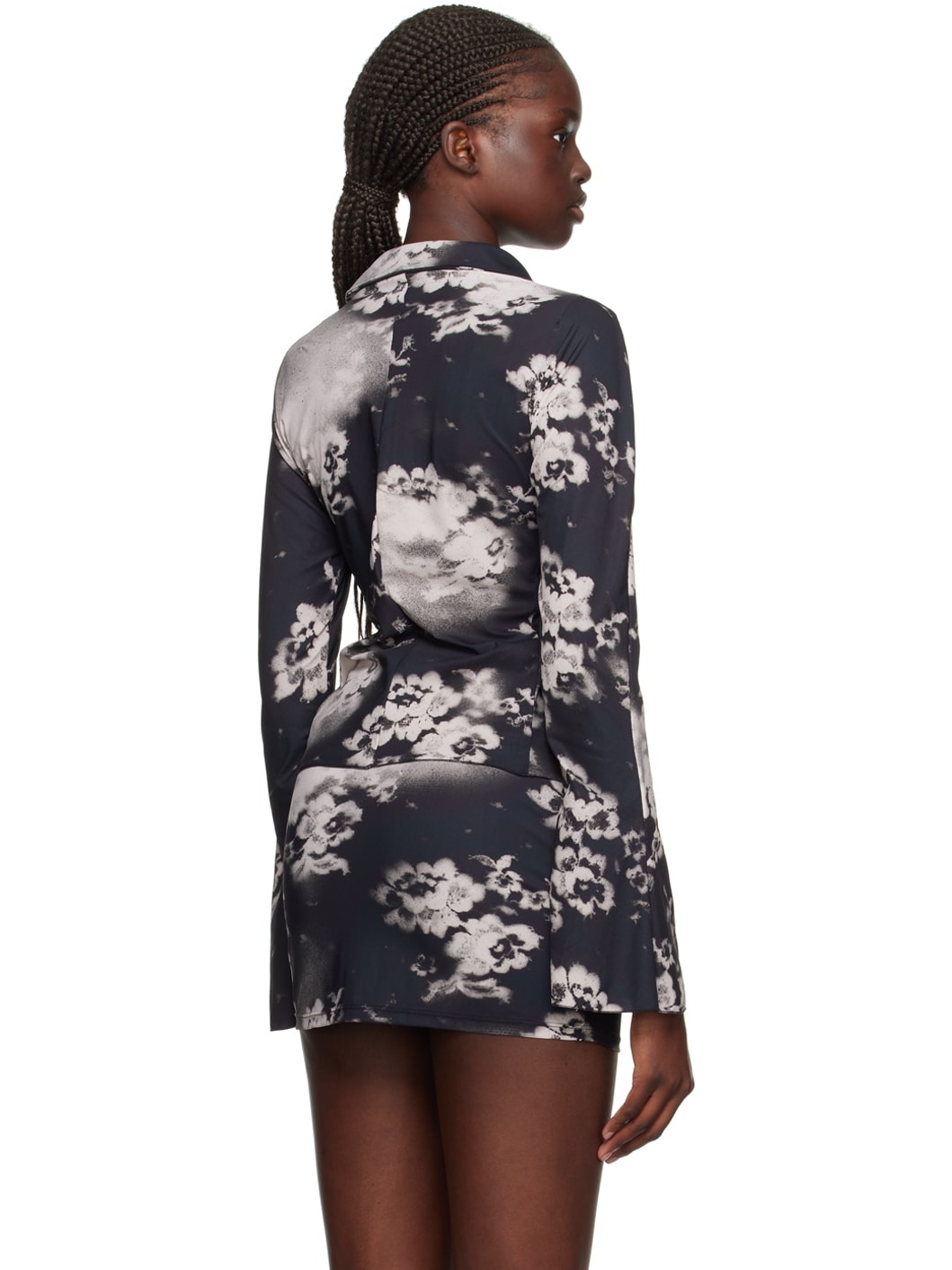 Black Floral Shirt - 3