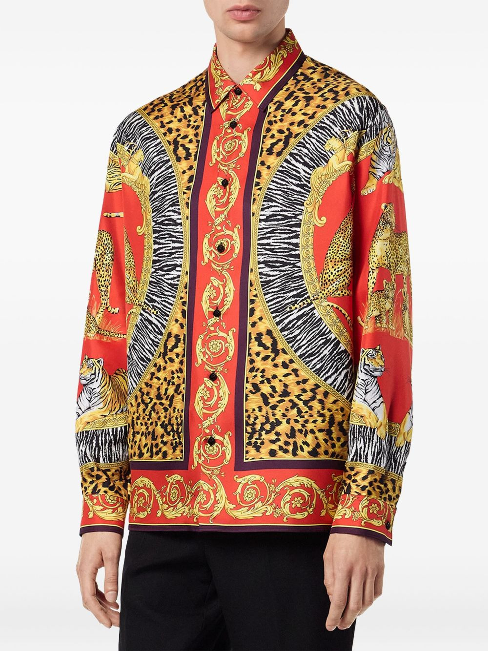 Wild Cats printed silk shirt - 3