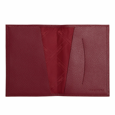 Longchamp Le Foulonné Passport cover Red - Leather outlook