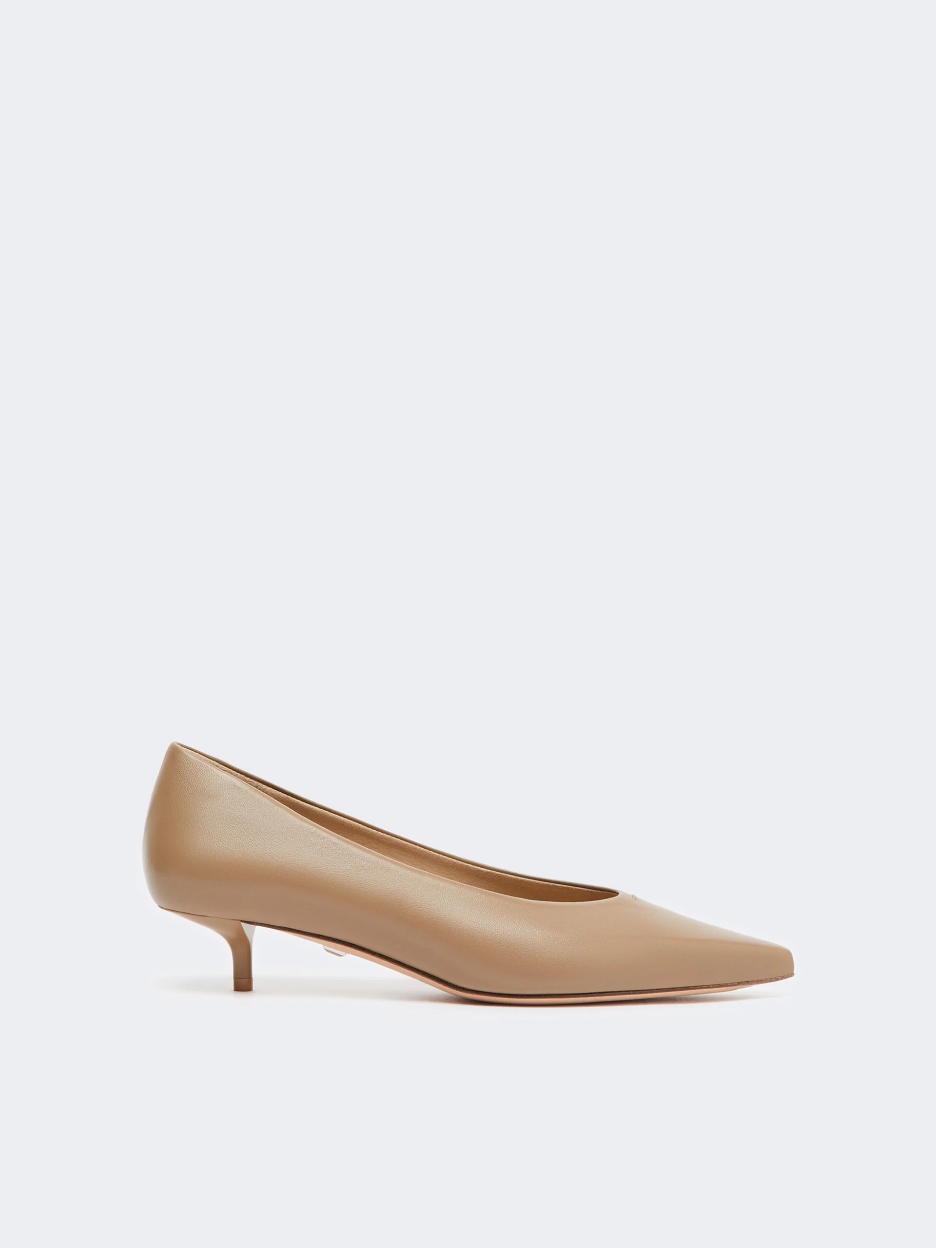 BEATI Nappa leather low court shoes - MUD - 1